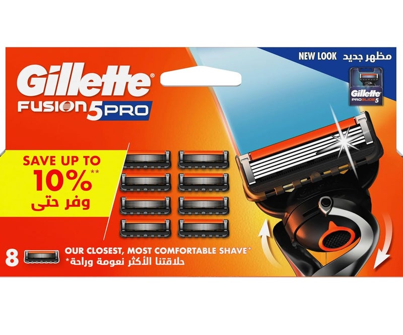 Gillette Fusion 5 ProGlide Men’s Razor Blade Refills, 8 Pack - Image 1